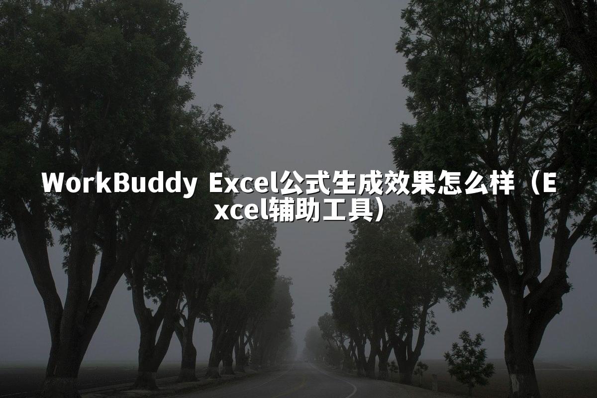 WorkBuddy Excel公式生成效果怎么样(Excel辅助工具)