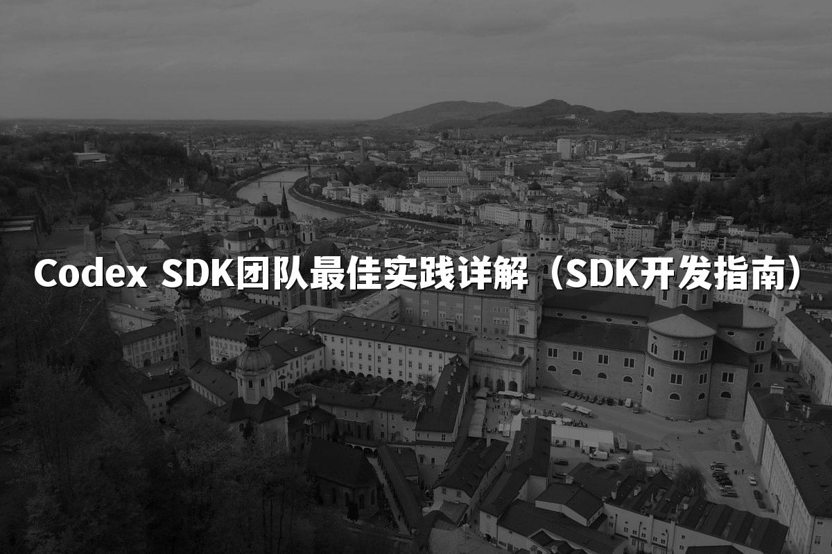 Codex SDK团队最佳实践详解（SDK开发指南）
