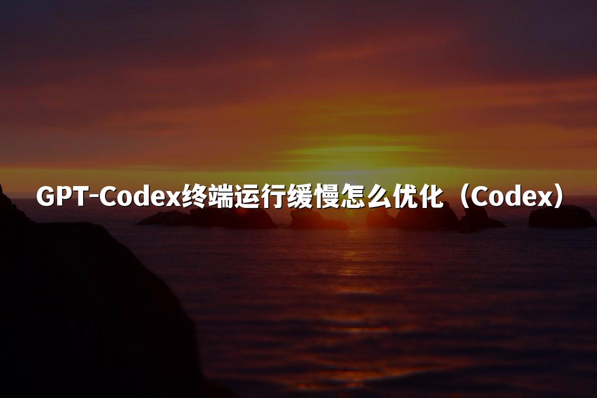 GPT-Codex终端运行缓慢怎么优化（Codex）