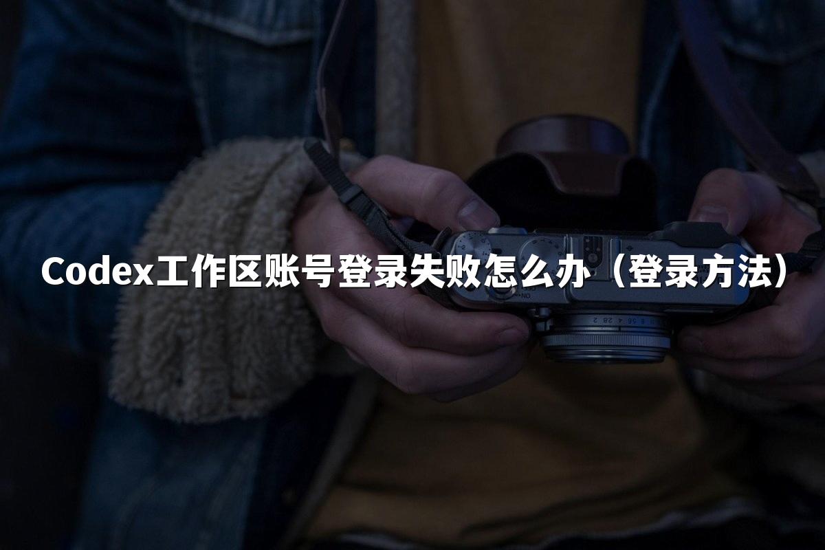 Codex工作区账号登录失败怎么办（登录方法）
