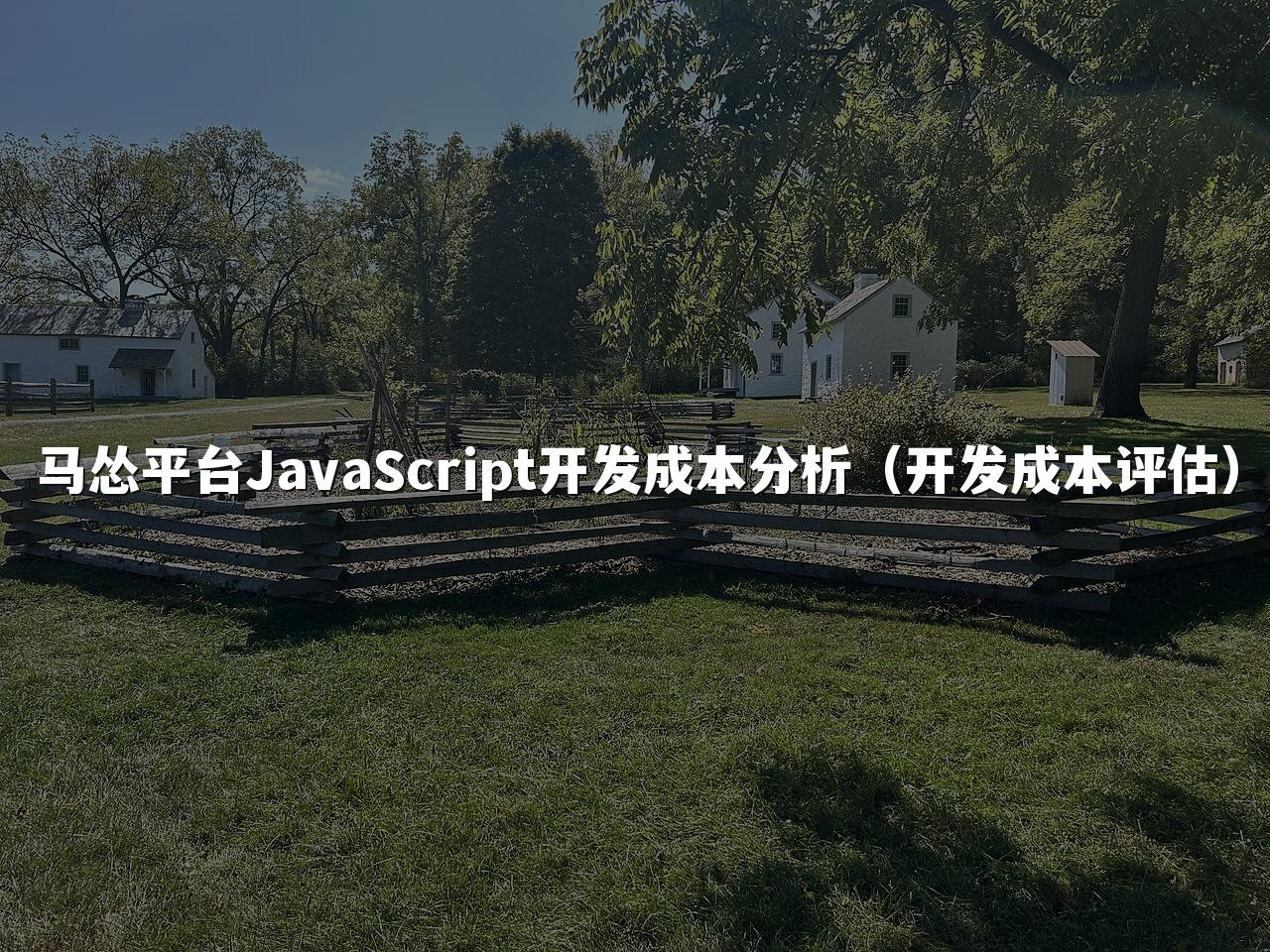 马怂平台JavaScript开发成本分析（开发成本评估）