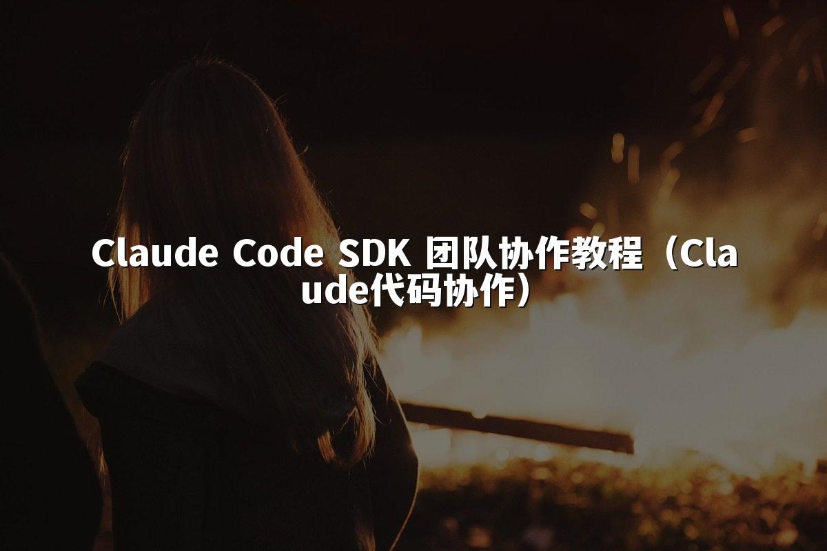 Claude Code SDK 团队协作教程（Claude代码协作）
