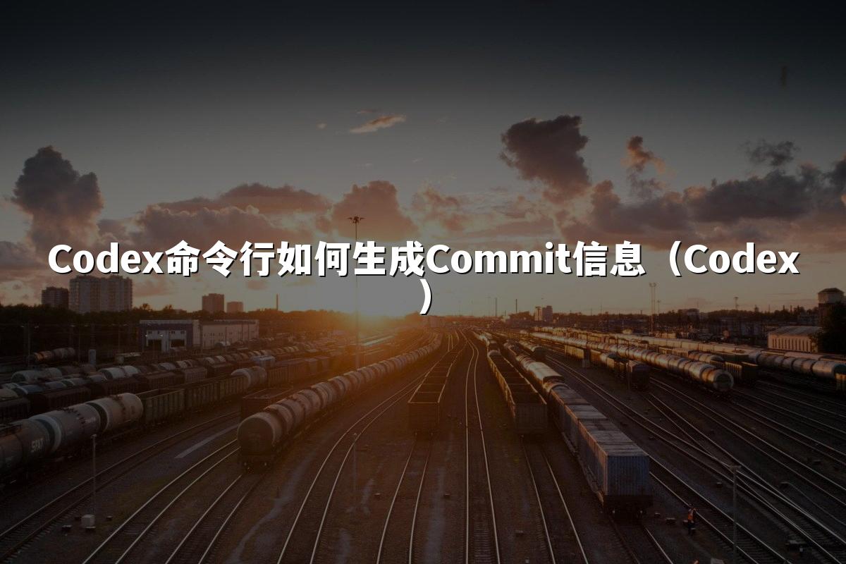 Codex命令行如何生成Commit信息(Codex)