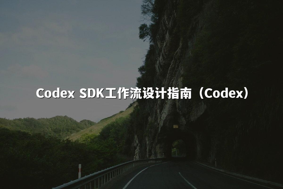 Codex SDK工作流设计指南（Codex）