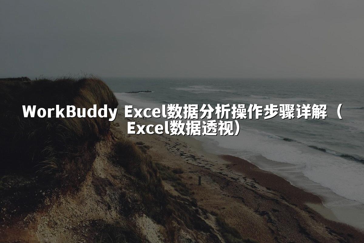 WorkBuddy Excel数据分析操作步骤详解（Excel数据透视）