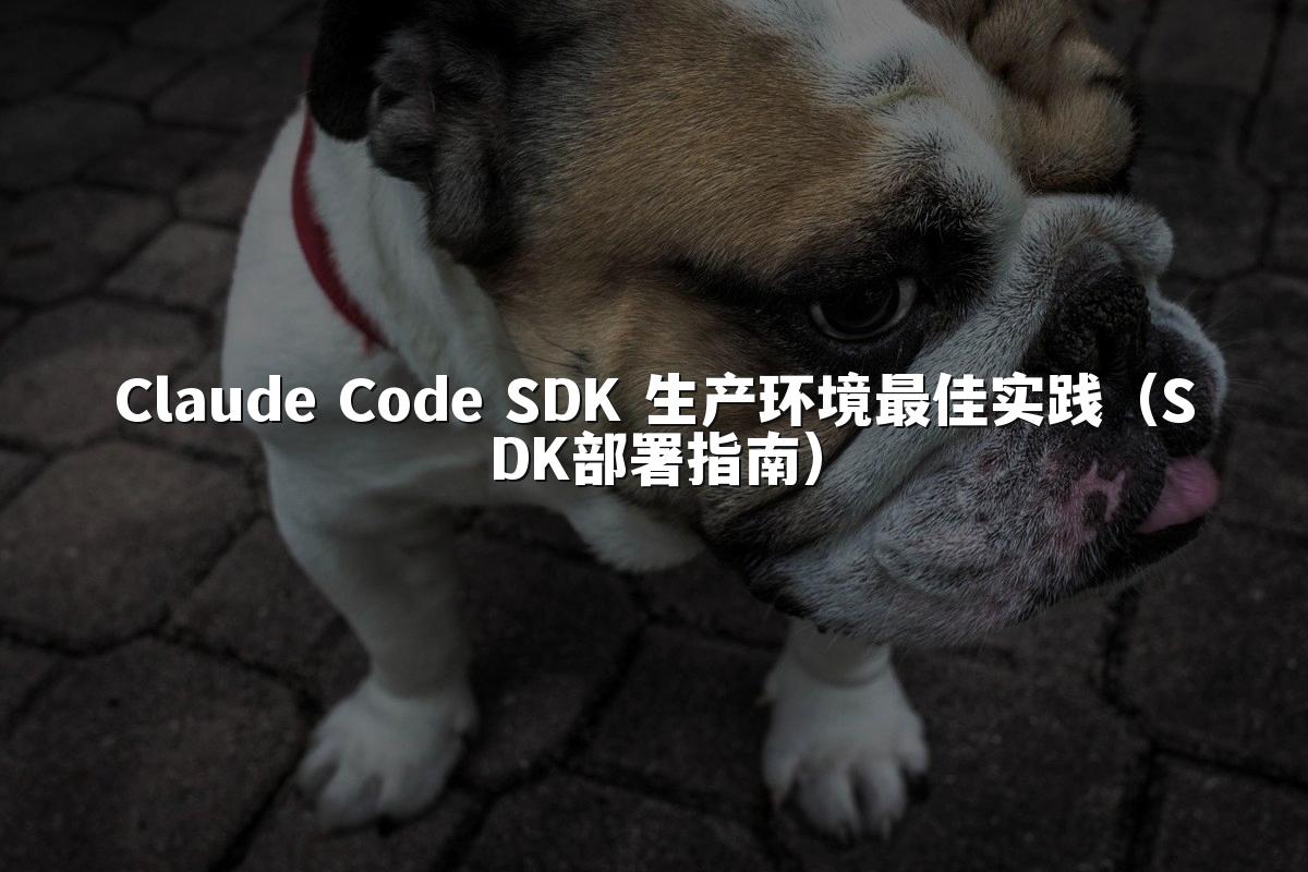 Claude Code SDK 生产环境最佳实践(SDK部署指南)