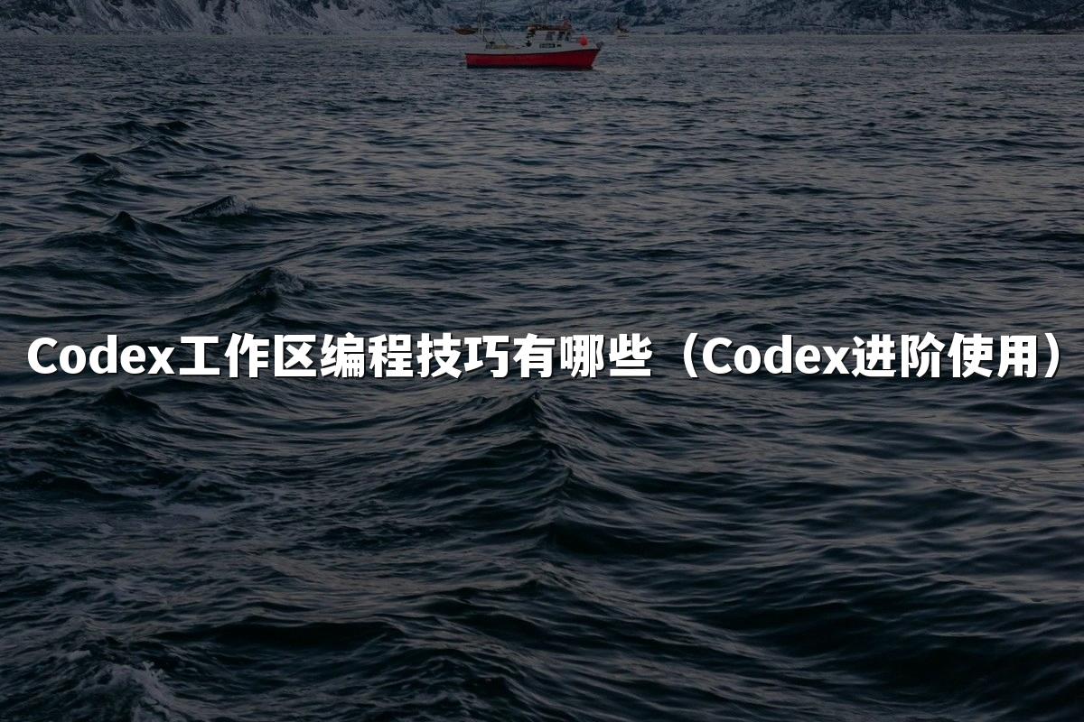 Codex工作区编程技巧有哪些（Codex进阶使用）