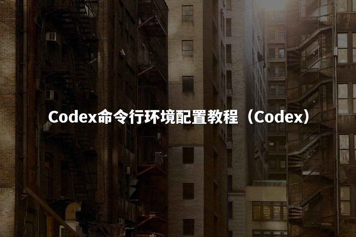 Codex命令行环境配置教程(Codex)