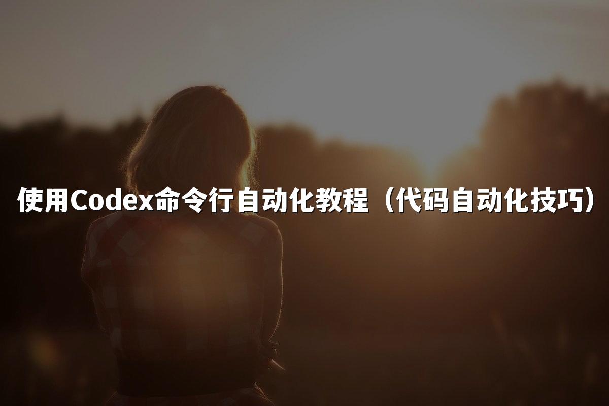 使用Codex命令行自动化教程(代码自动化技巧)