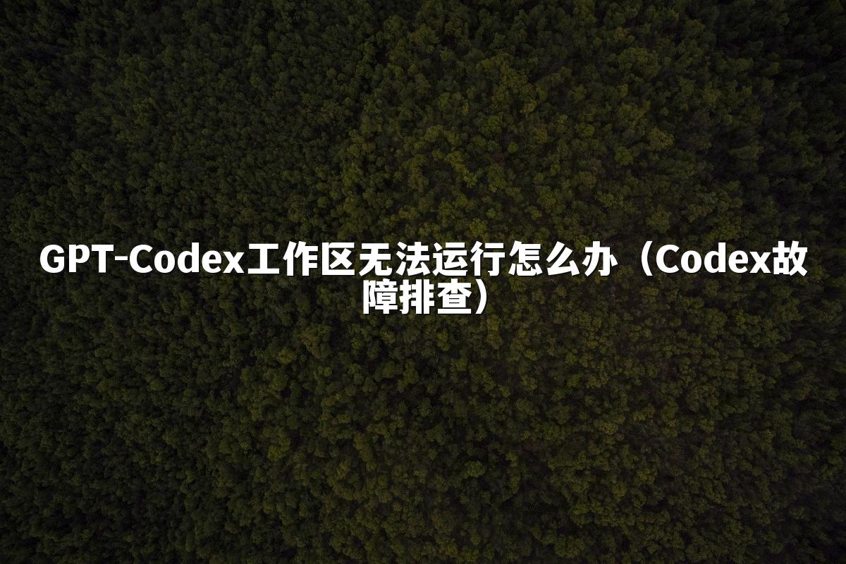 GPT-Codex工作区无法运行怎么办（Codex故障排查）