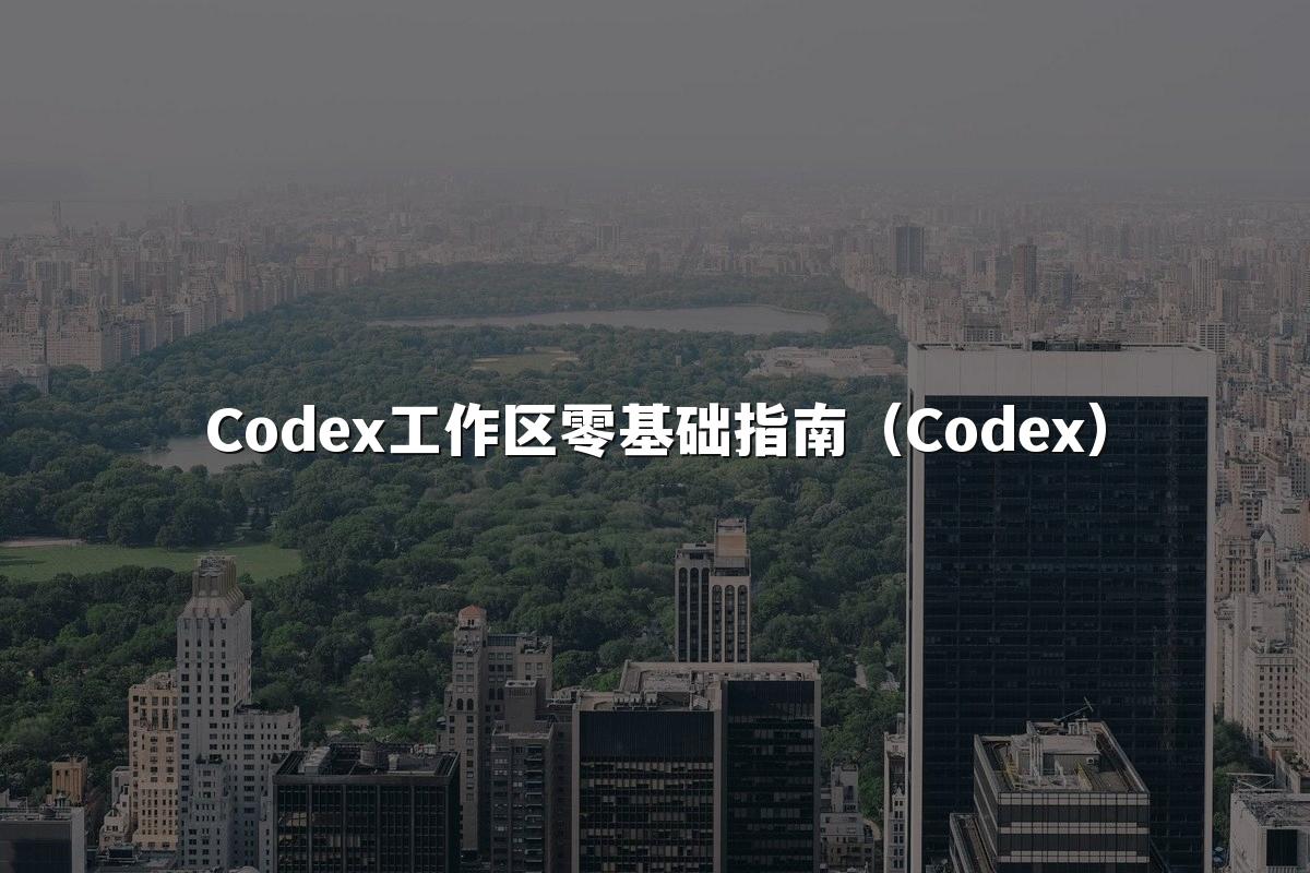 Codex工作区零基础指南(Codex)