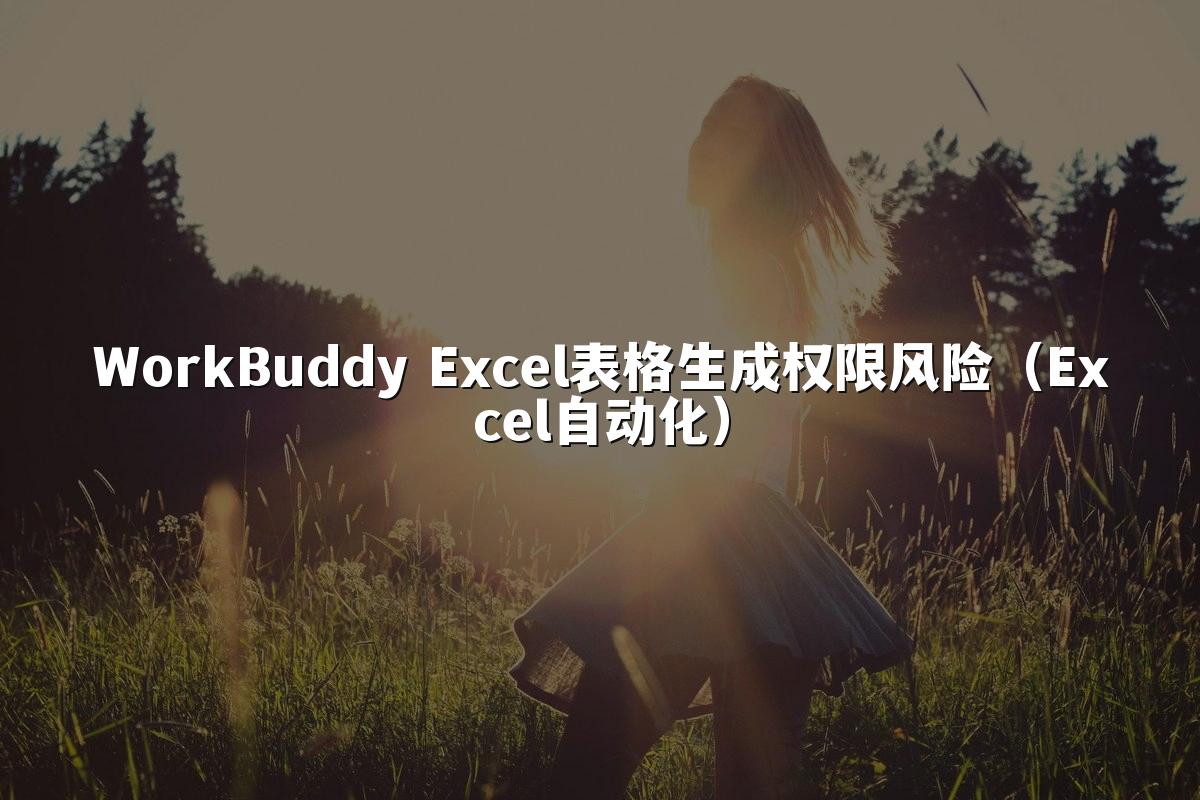 WorkBuddy Excel表格生成权限风险（Excel自动化）