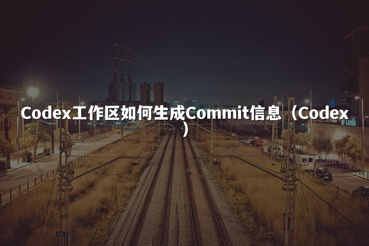 Codex工作区如何生成Commit信息（Codex）