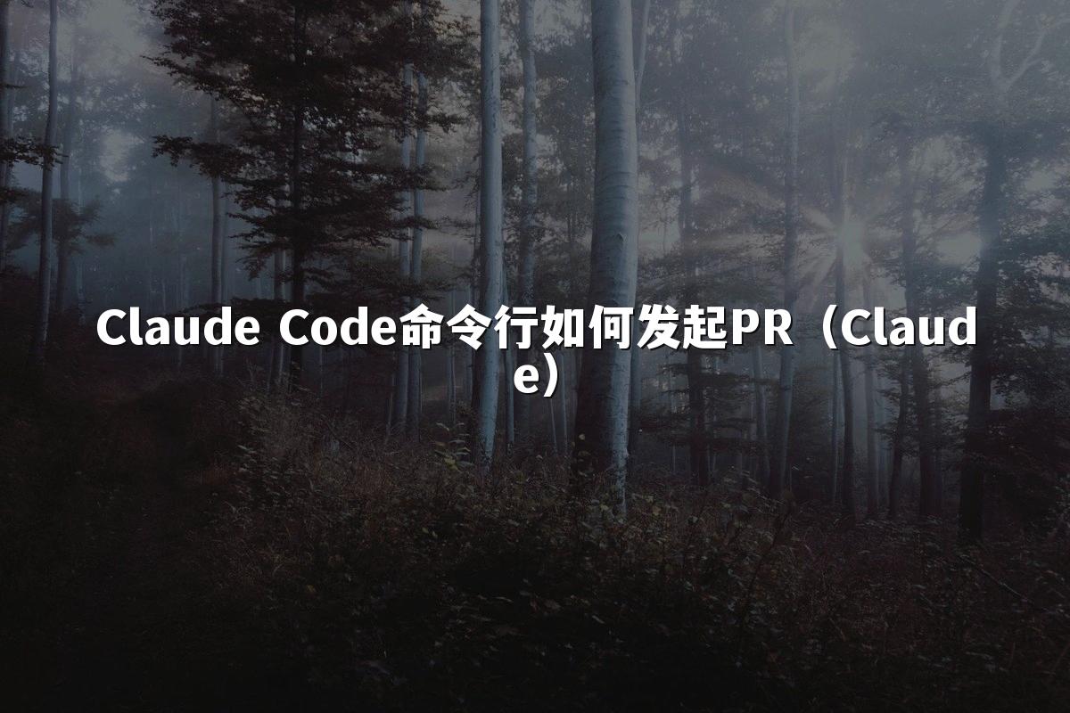 Claude Code命令行如何发起PR（Claude）