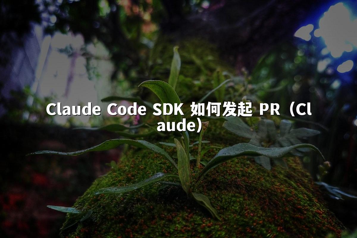 Claude Code SDK 如何发起 PR（Claude）