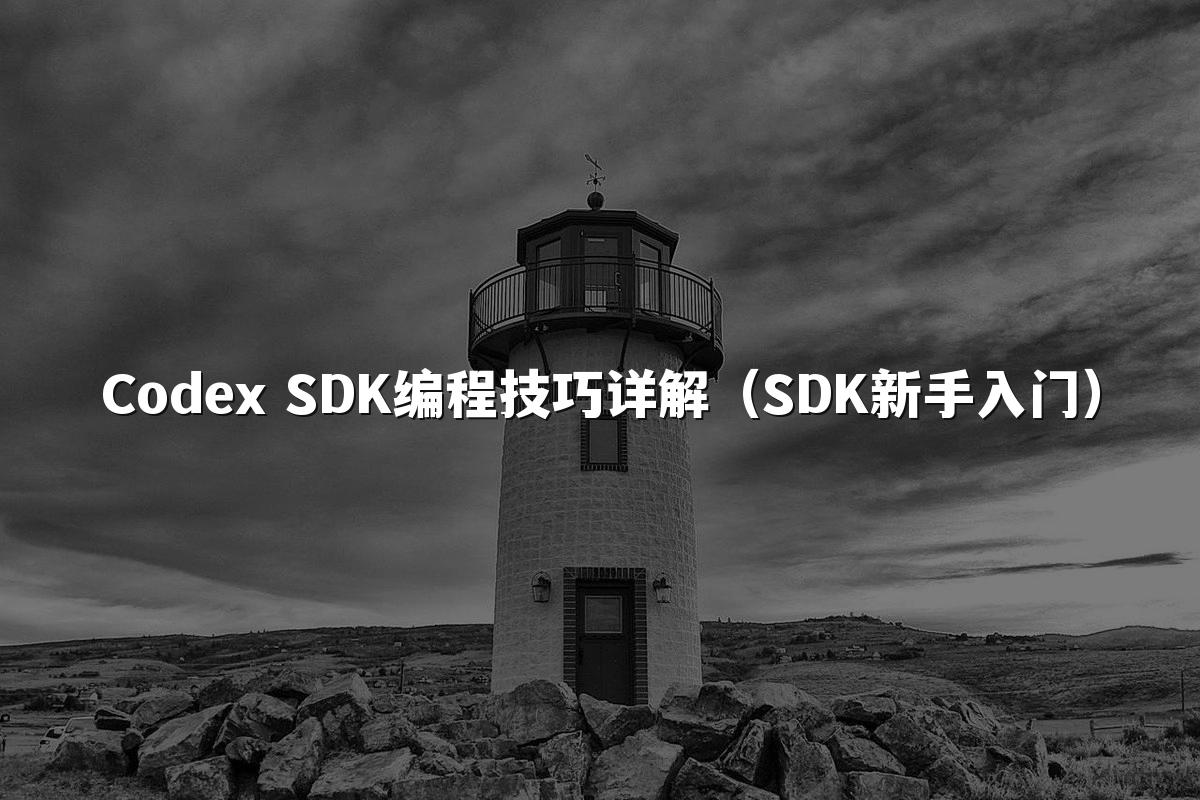 Codex SDK编程技巧详解(SDK新手入门)