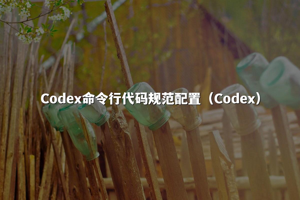 Codex命令行代码规范配置（Codex）