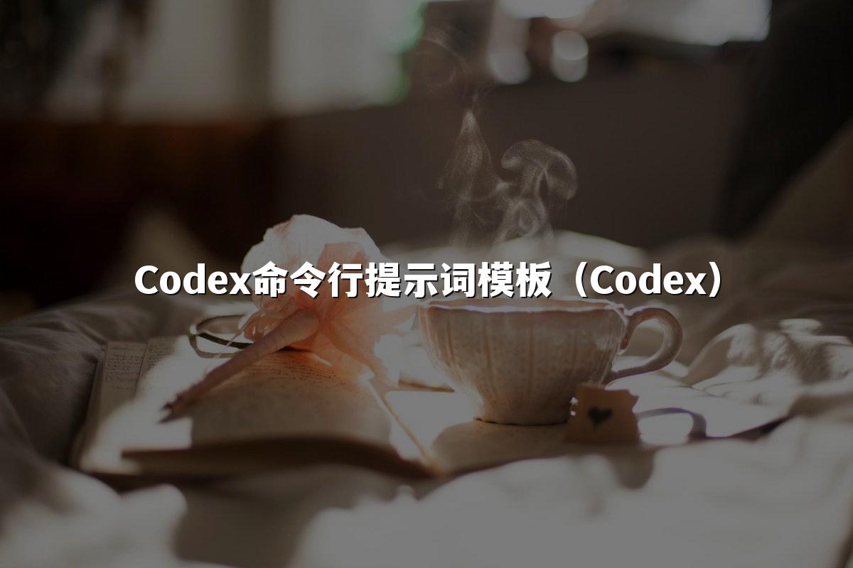 Codex命令行提示词模板(Codex)