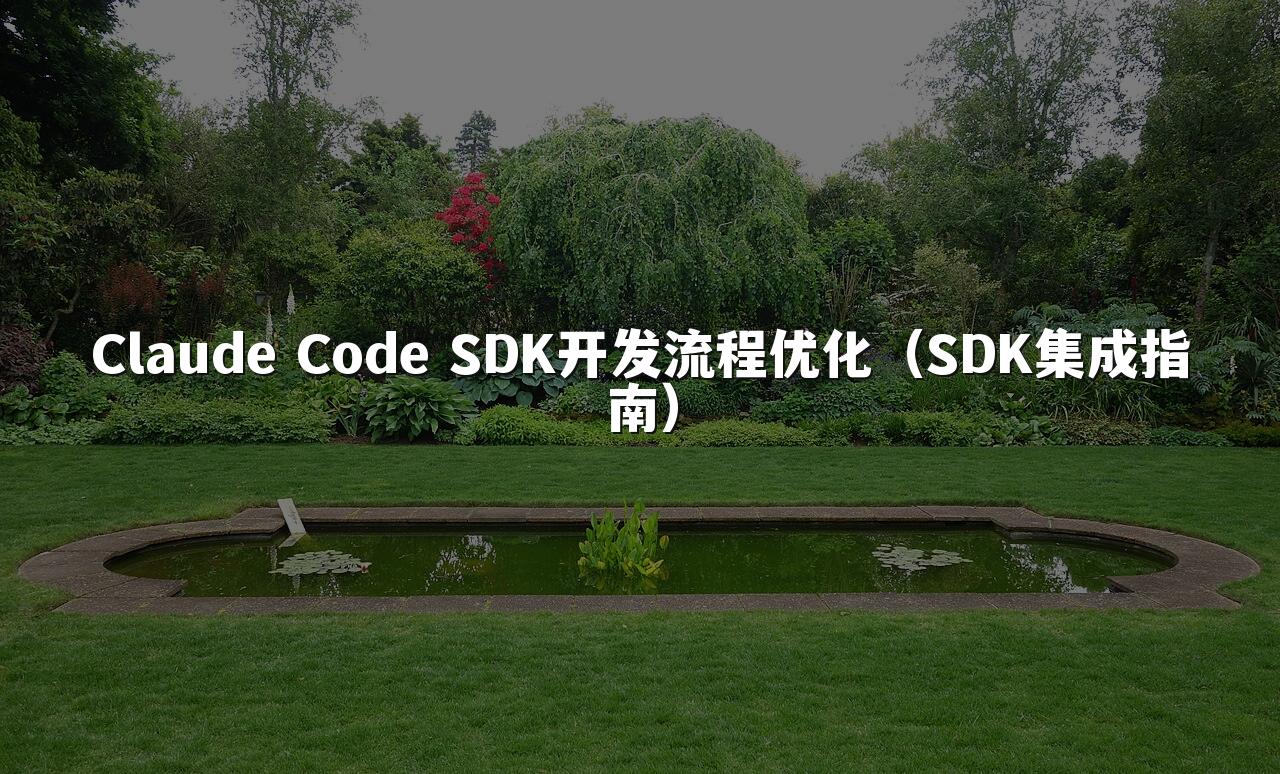 Claude Code SDK开发流程优化（SDK集成指南）