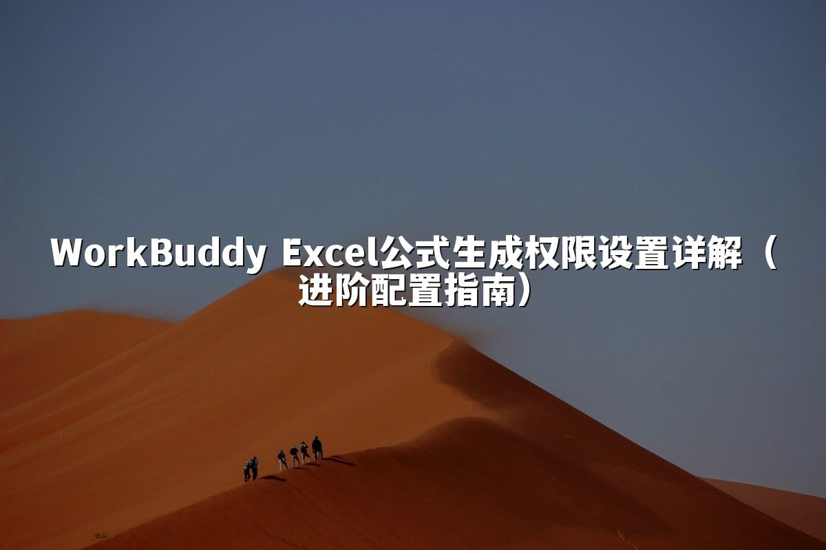 WorkBuddy Excel公式生成权限设置详解(进阶配置指南)