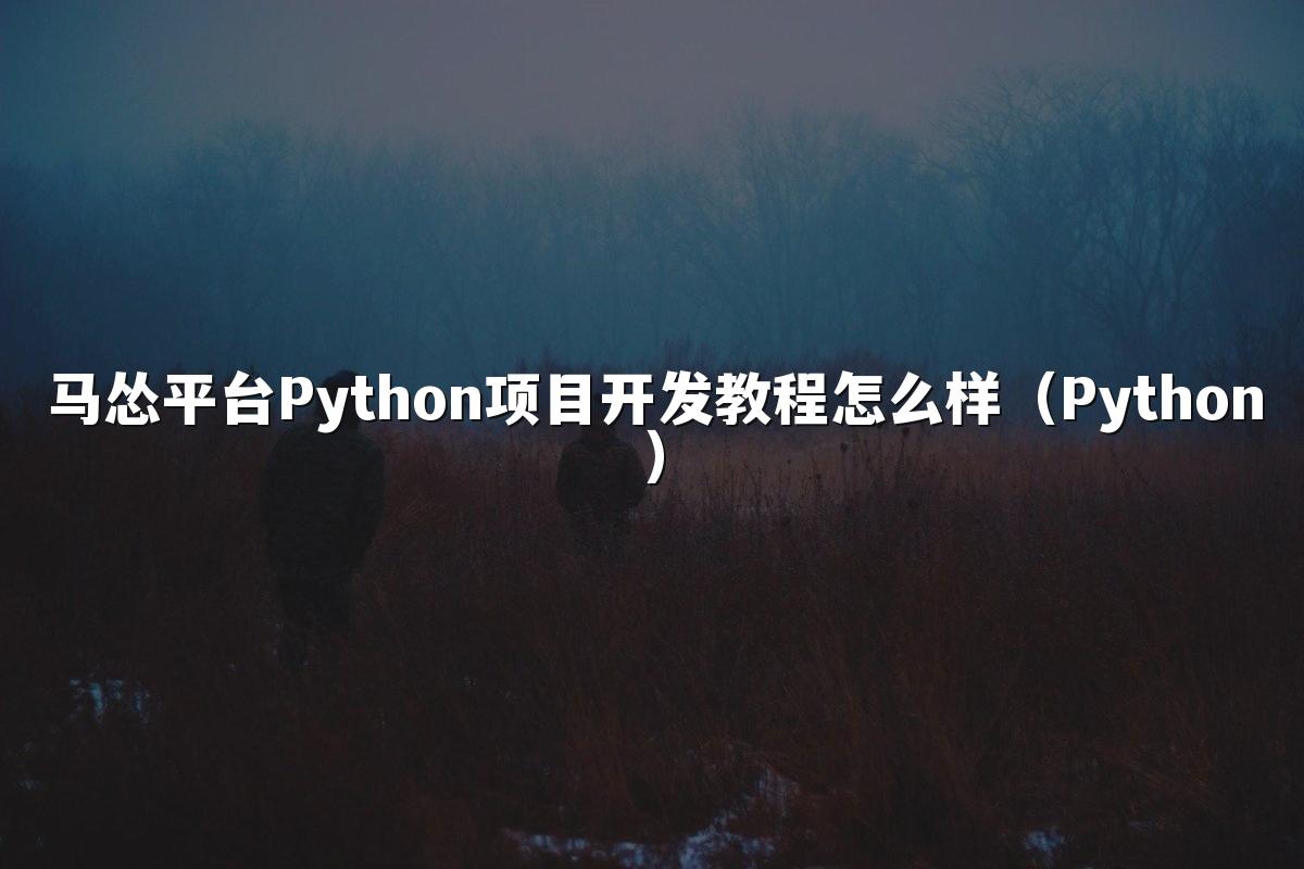 马怂平台Python项目开发教程怎么样（Python）