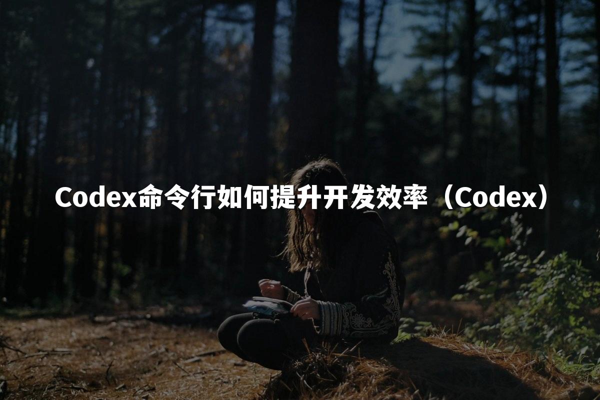 Codex命令行如何提升开发效率（Codex）