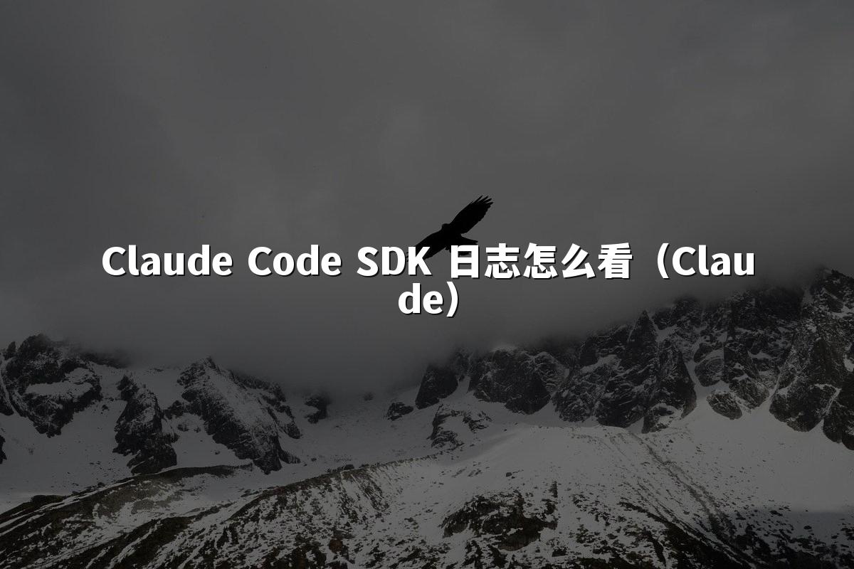 Claude Code SDK 日志怎么看（Claude）