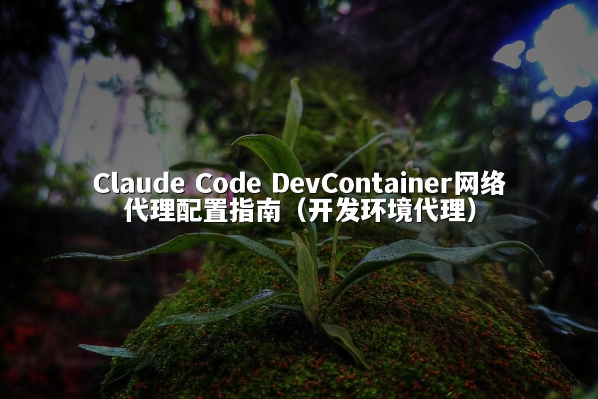 Claude Code DevContainer网络代理配置指南（开发环境代理）