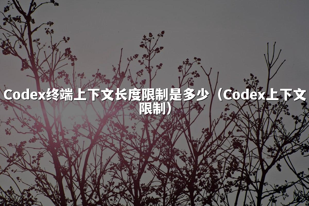 Codex终端上下文长度限制是多少(Codex上下文限制)