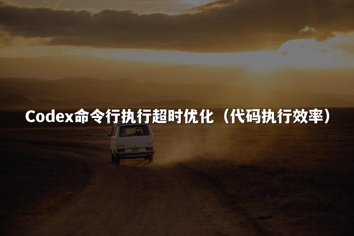 Codex命令行执行超时优化（代码执行效率）