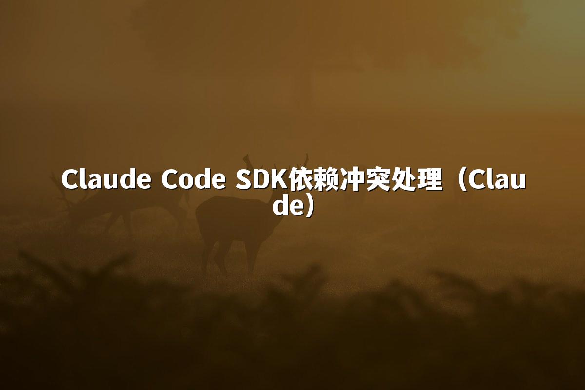 Claude Code SDK依赖冲突处理（Claude）