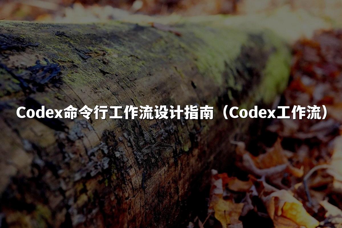 Codex命令行工作流设计指南(Codex工作流)