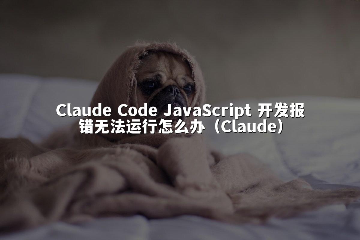 Claude Code JavaScript 开发报错无法运行怎么办（Claude）