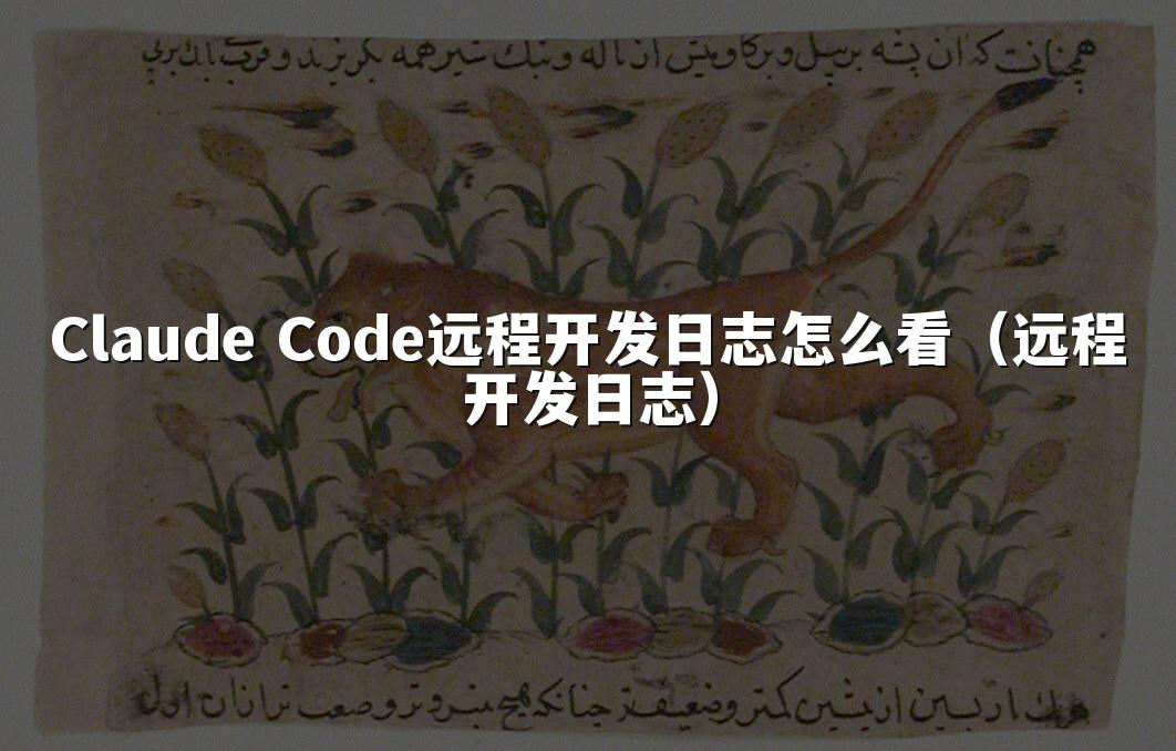 Claude Code远程开发日志怎么看(远程开发日志)