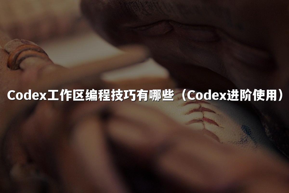Codex工作区编程技巧有哪些(Codex进阶使用)