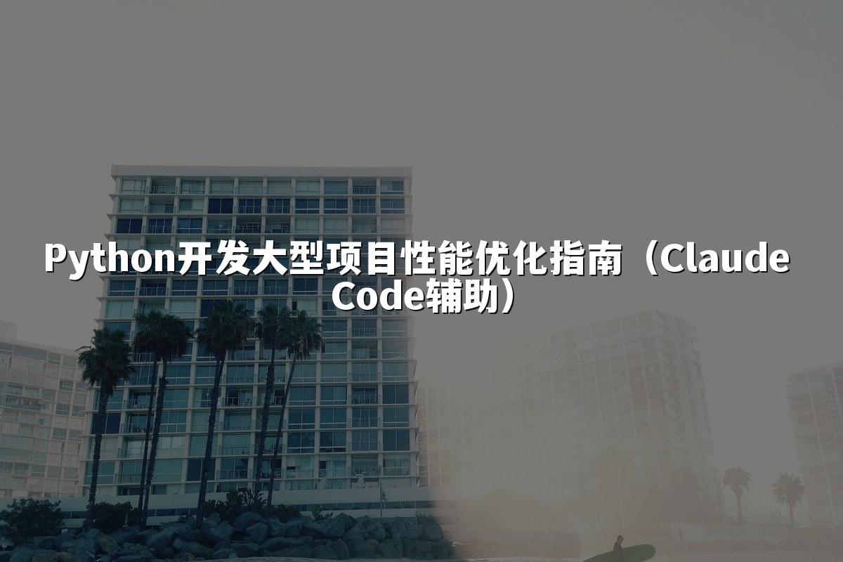Python开发大型项目性能优化指南（Claude Code辅助）