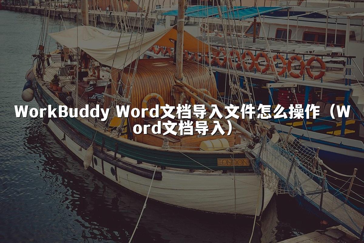 WorkBuddy Word文档导入文件怎么操作(Word文档导入)