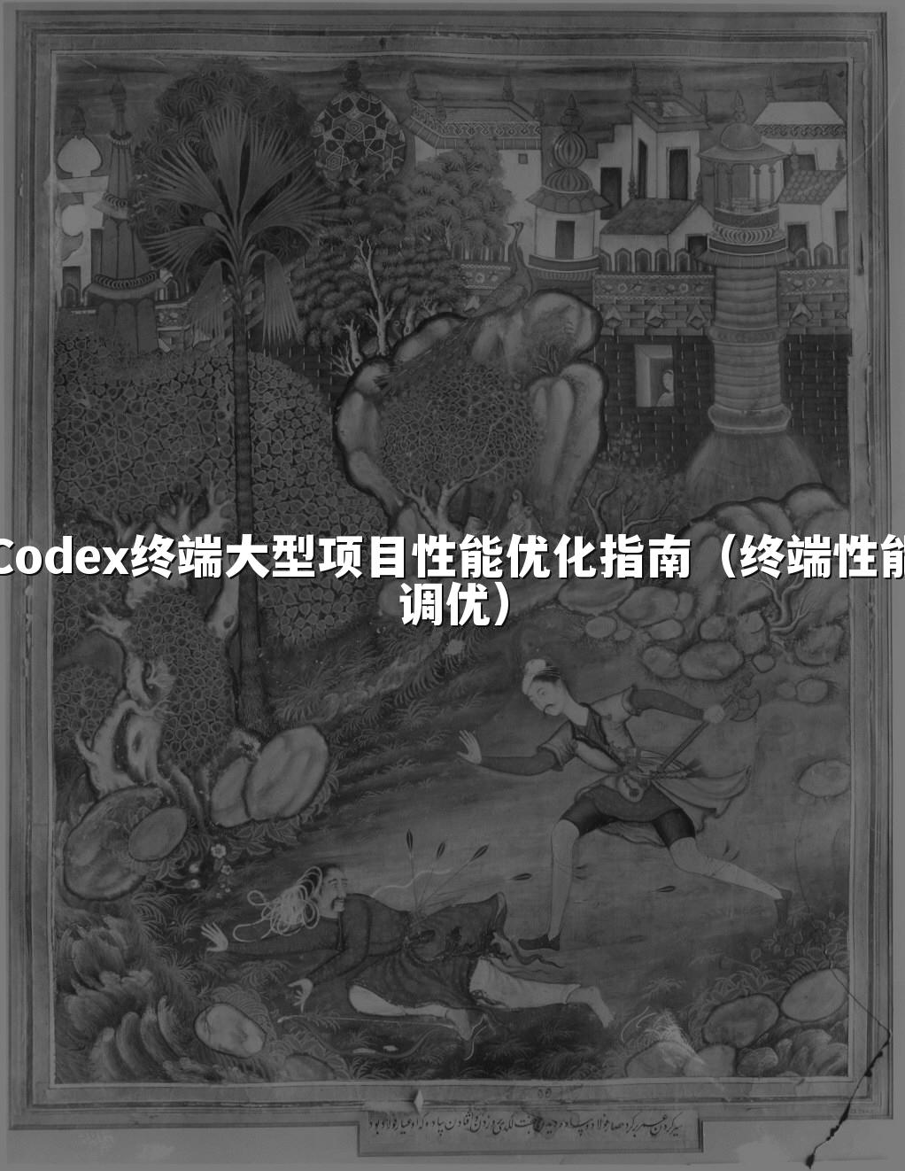 Codex终端大型项目性能优化指南(终端性能调优)
