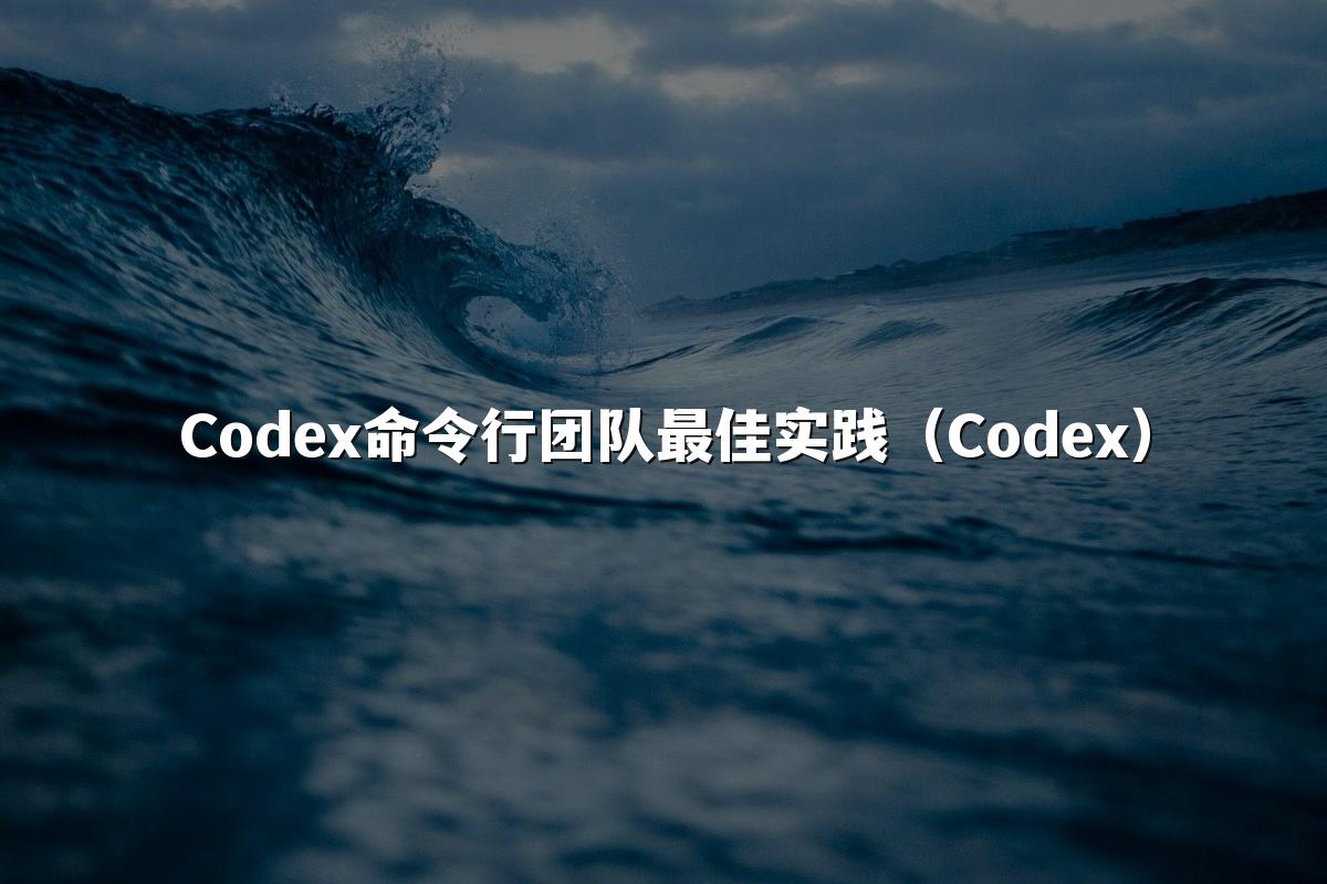 Codex命令行团队最佳实践（Codex）