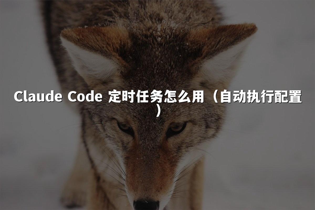 Claude Code 定时任务怎么用(自动执行配置)