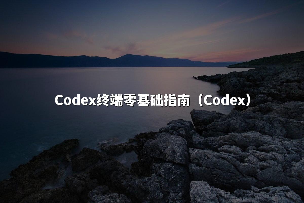Codex终端零基础指南（Codex）