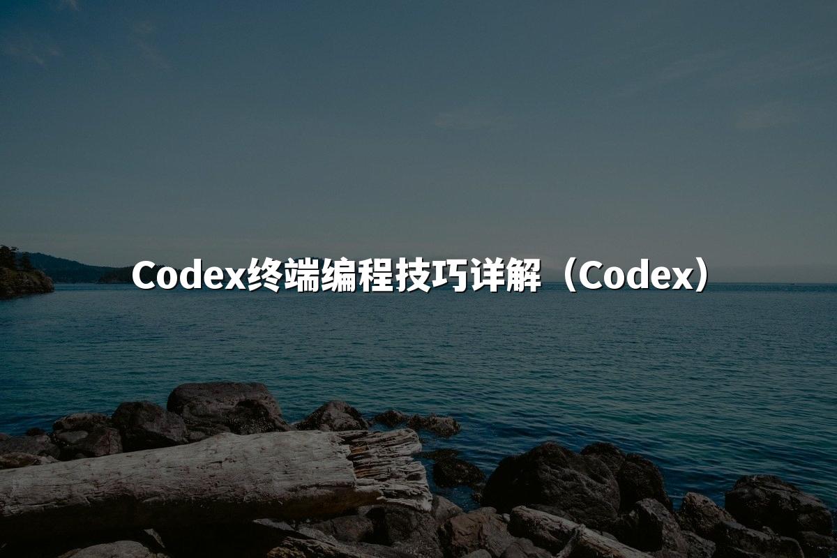 Codex终端编程技巧详解（Codex）