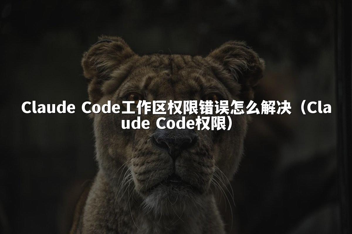 Claude Code工作区权限错误怎么解决（Claude Code权限）