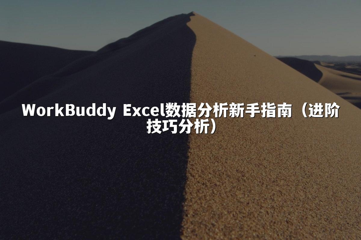 WorkBuddy Excel数据分析新手指南(进阶技巧分析)