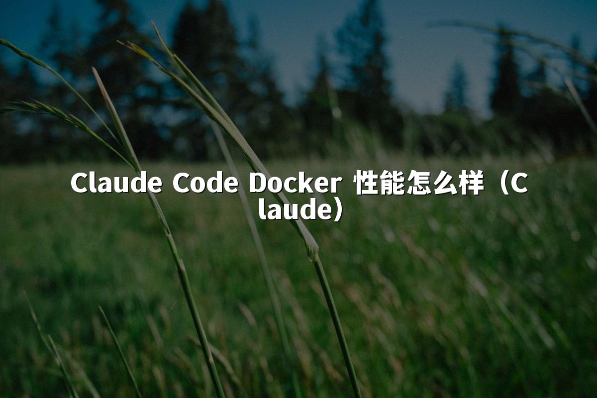 Claude Code Docker 性能怎么样(Claude)