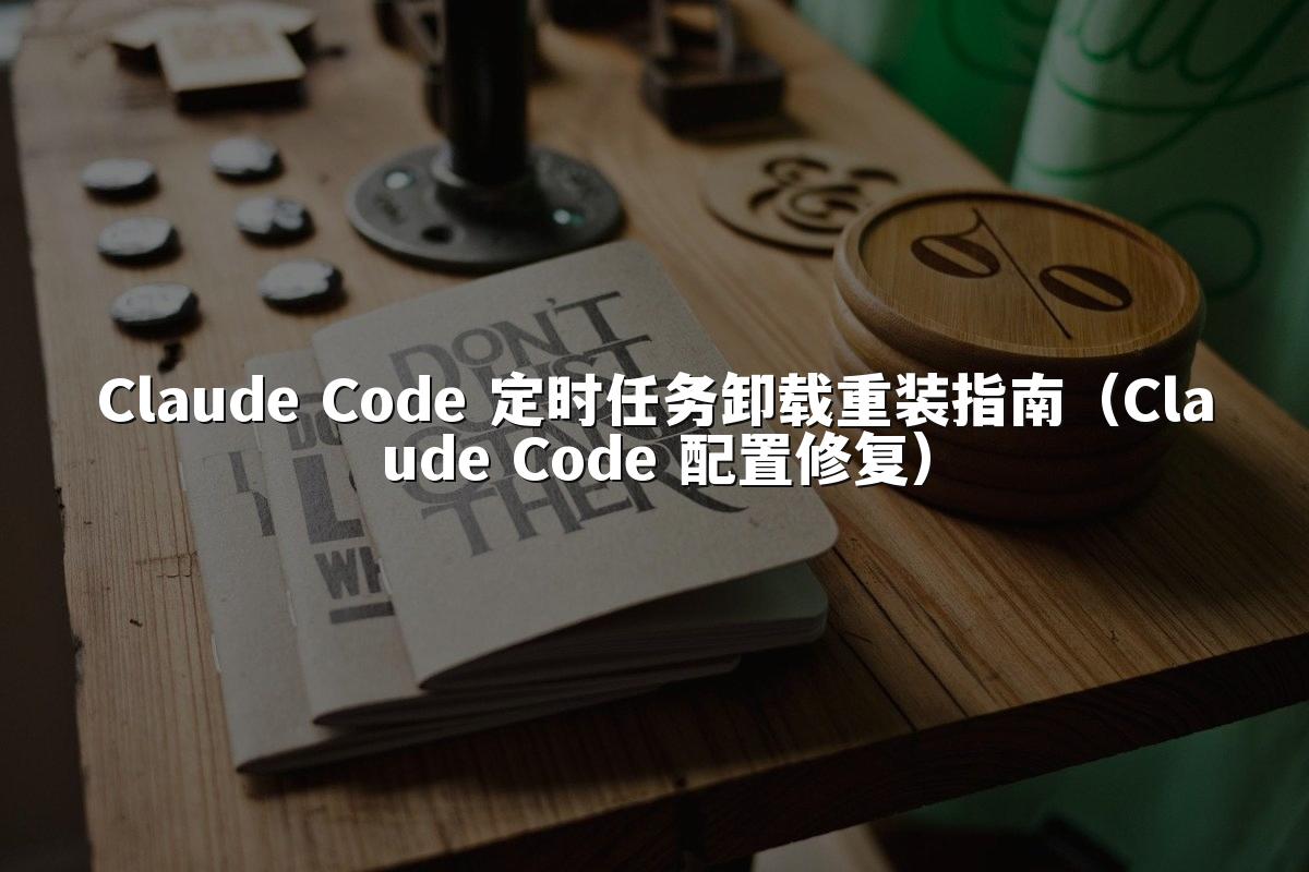 Claude Code 定时任务卸载重装指南(Claude Code 配置修复)