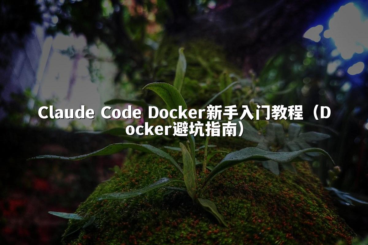 Claude Code Docker新手入门教程（Docker避坑指南）