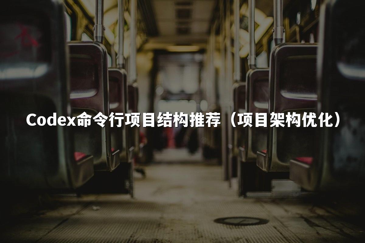 Codex命令行项目结构推荐(项目架构优化)