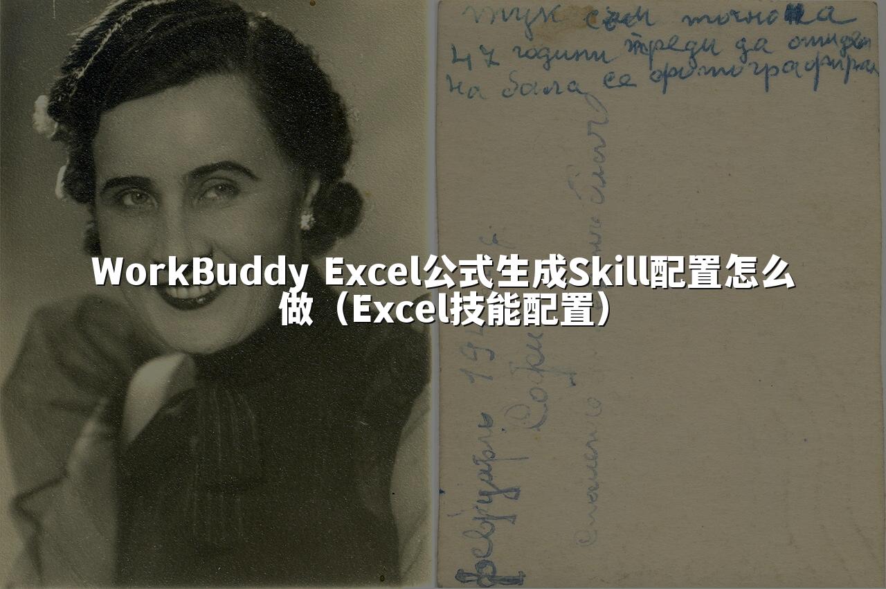 WorkBuddy Excel公式生成Skill配置怎么做（Excel技能配置）