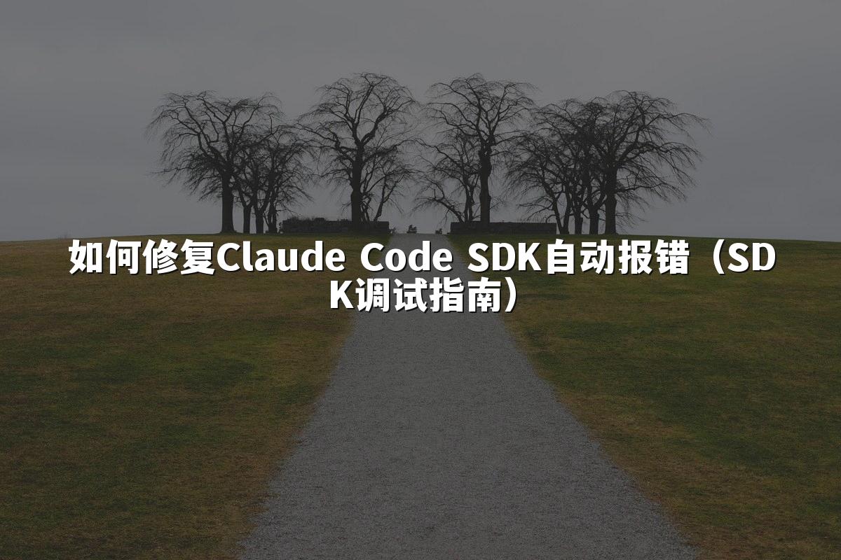 如何修复Claude Code SDK自动报错（SDK调试指南）